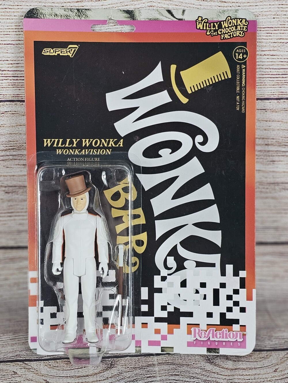 New Super7 ReAction Willy Wonka Chocolate Factory Mike Teevee Action Figure